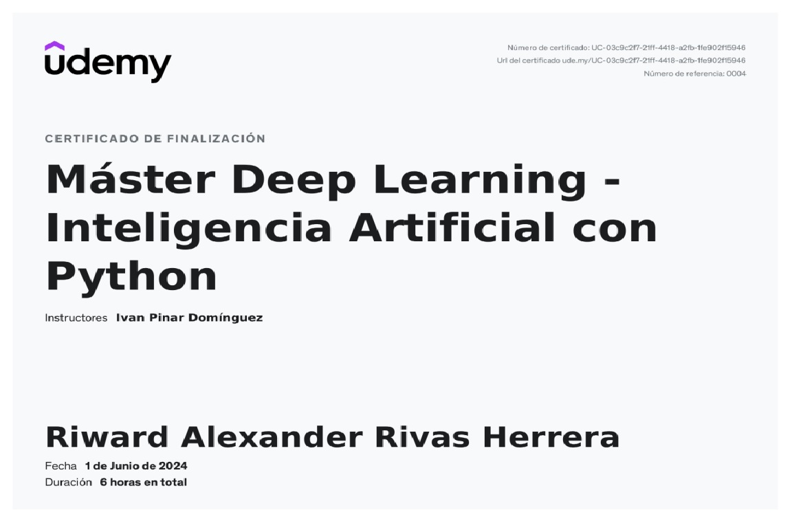 Certificado Deep Learning Python