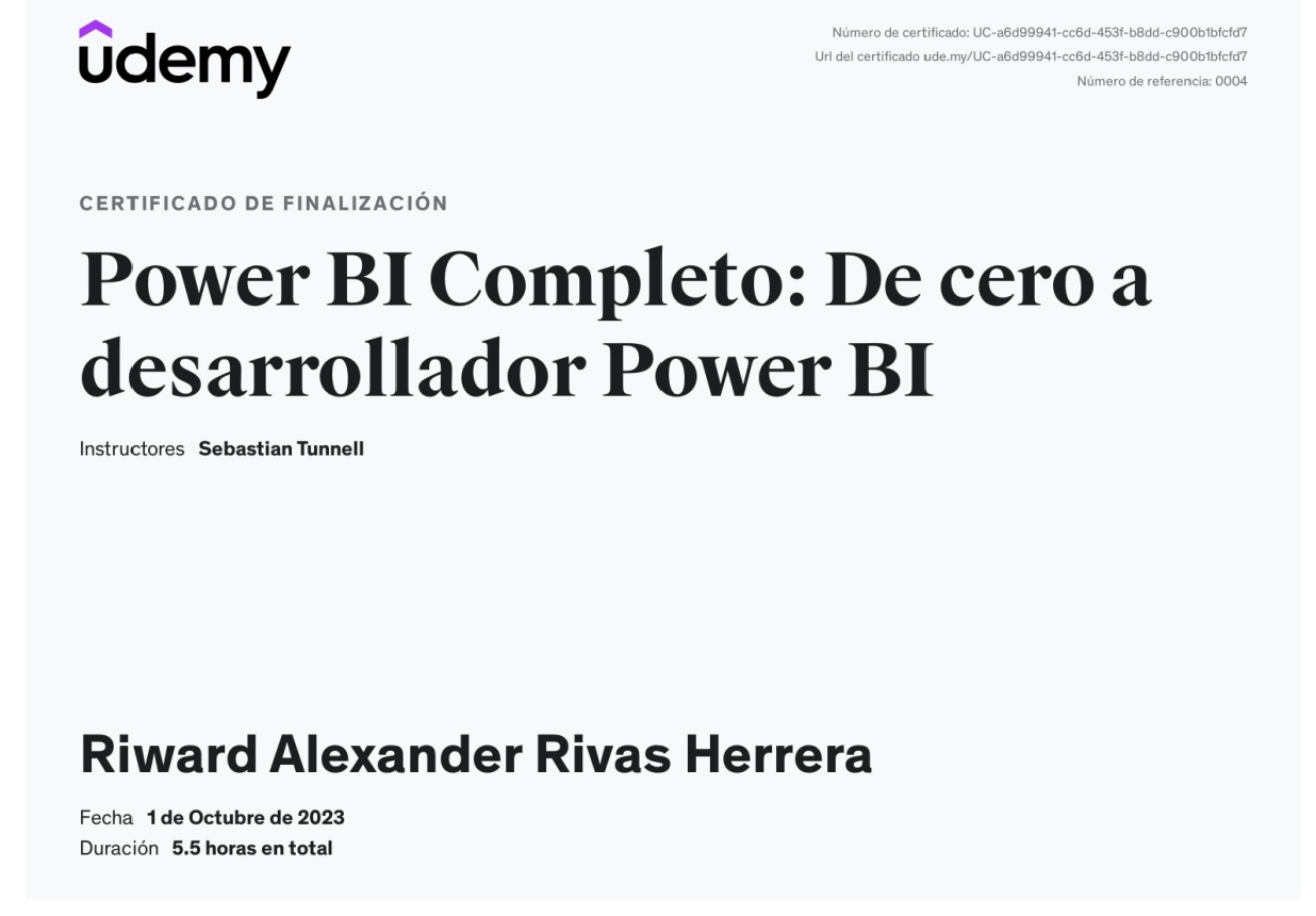 Certificado Power BI